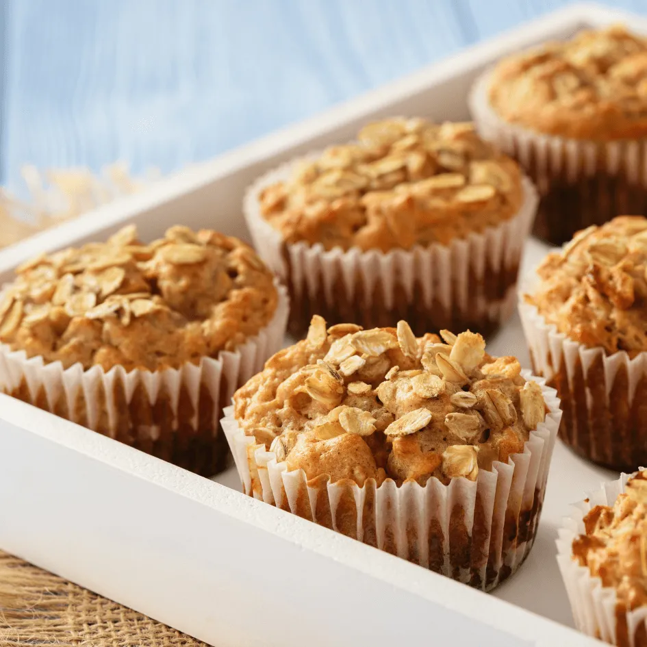 Appel-kaneel havermoutmuffins