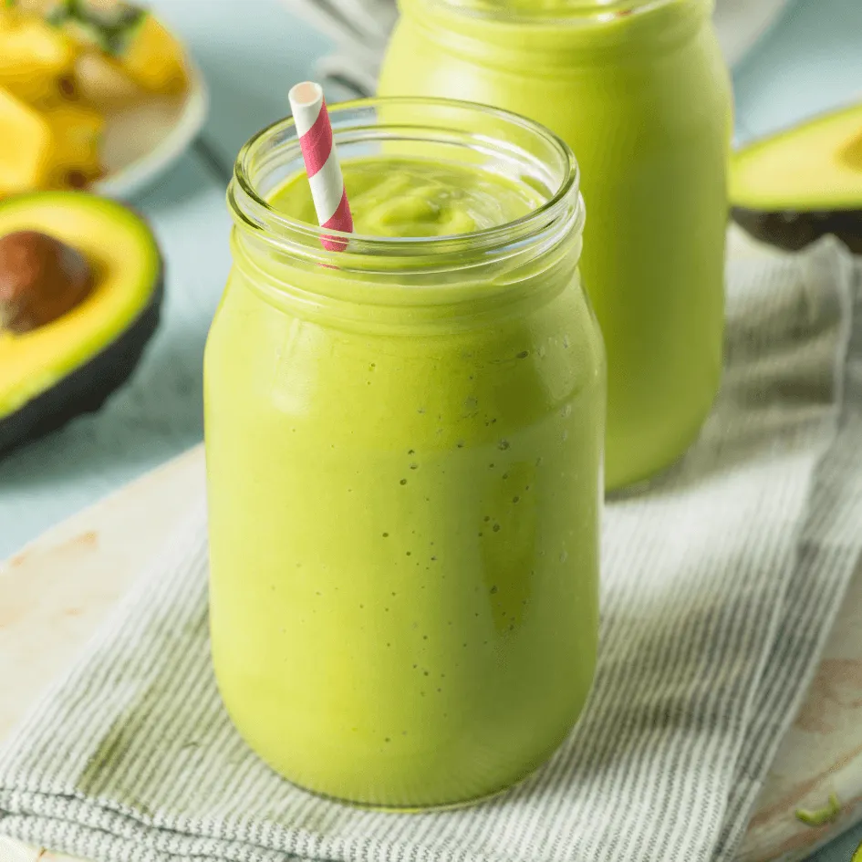 Groene smoothie met avocado