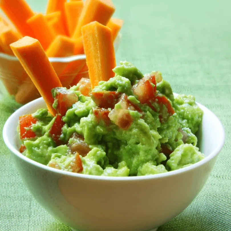 Guacamole met groente sticks