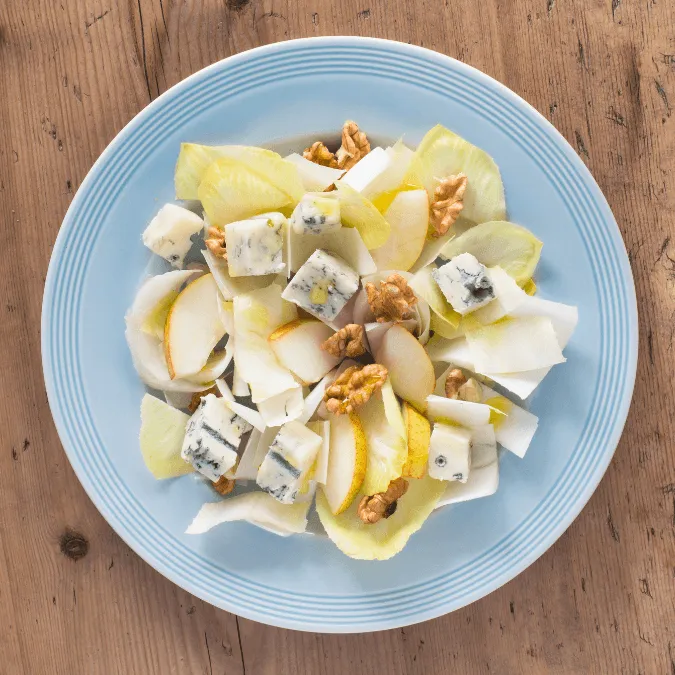 Witlof met peer en gorgonzola